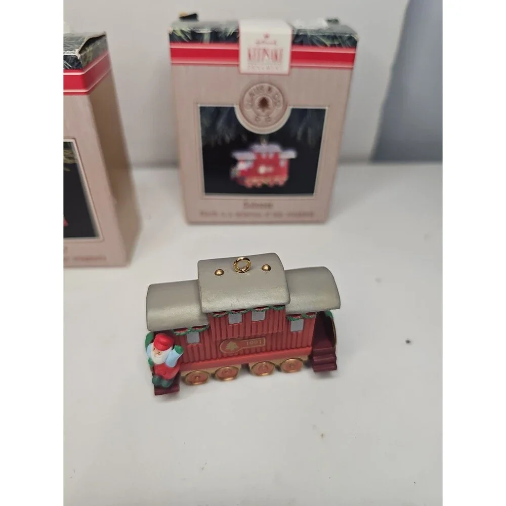 1991 Hallmark Keepsake Claus & Co RR Train Ornament Complete Set of 4 w/ Boxes